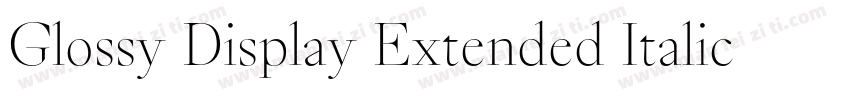 Glossy Display Extended Italic字体转换